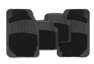 Streetwize Black Eclipse Combination Car Mat Set Carpet/Rubber - 4 Piece SWCM96