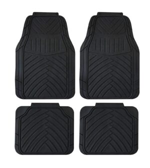 Streetwize4 piece Rhapsody Black Rubber Car Floor Mat Set SWCM63