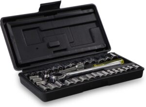 Streetwize Socket Set 40 Pieces 3/8" 1/4" Drive 4mm-13mm 5/32"-1/2" SWSOCK1