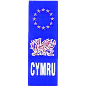 W4 Euro CYMRU Upright Plate Sticker- 37147