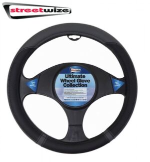 Streetwize Ultimate Steering Wheel Glove - Soft Grip - Black/Grey SWWG16