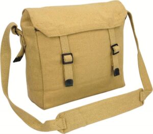 Highlander Army Military Webbing Haversack Messenger Bag - Beige
