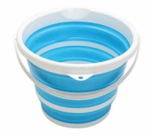 Quest Collapsible Wares 11L Round Bucket Blue / White