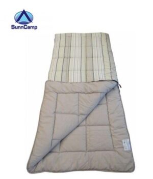 SunnCamp Super King Size Single Sleeping Bag Grey Stripes Caravan Motorhome SB1416