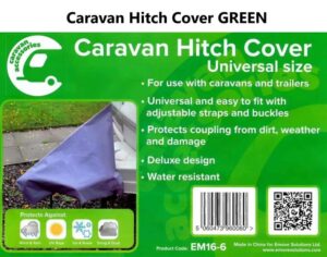 PLS Universal Caravan Trailer Towing Hitch Cover GREEN - EM67