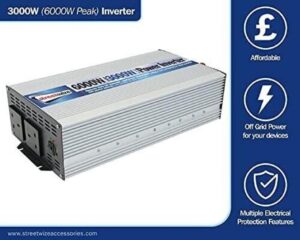 Streetwize 3000w-6000w Peak AC DC 12v-230v Converter Inverter SWINV3000