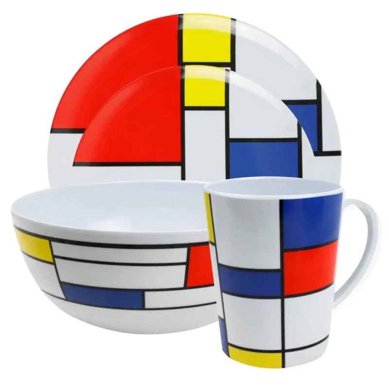 Leisurewize De-Stiji Melamine 16pc Dining Dinner Set LWACC379 - Image 3