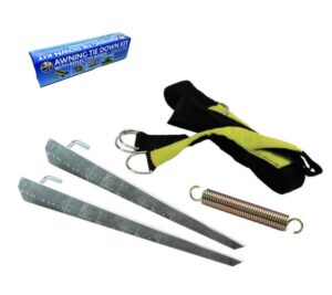 Awning Tie Down Kit 12.5m Strap & Stake Tent Tie Down Kit Over The Top BG300