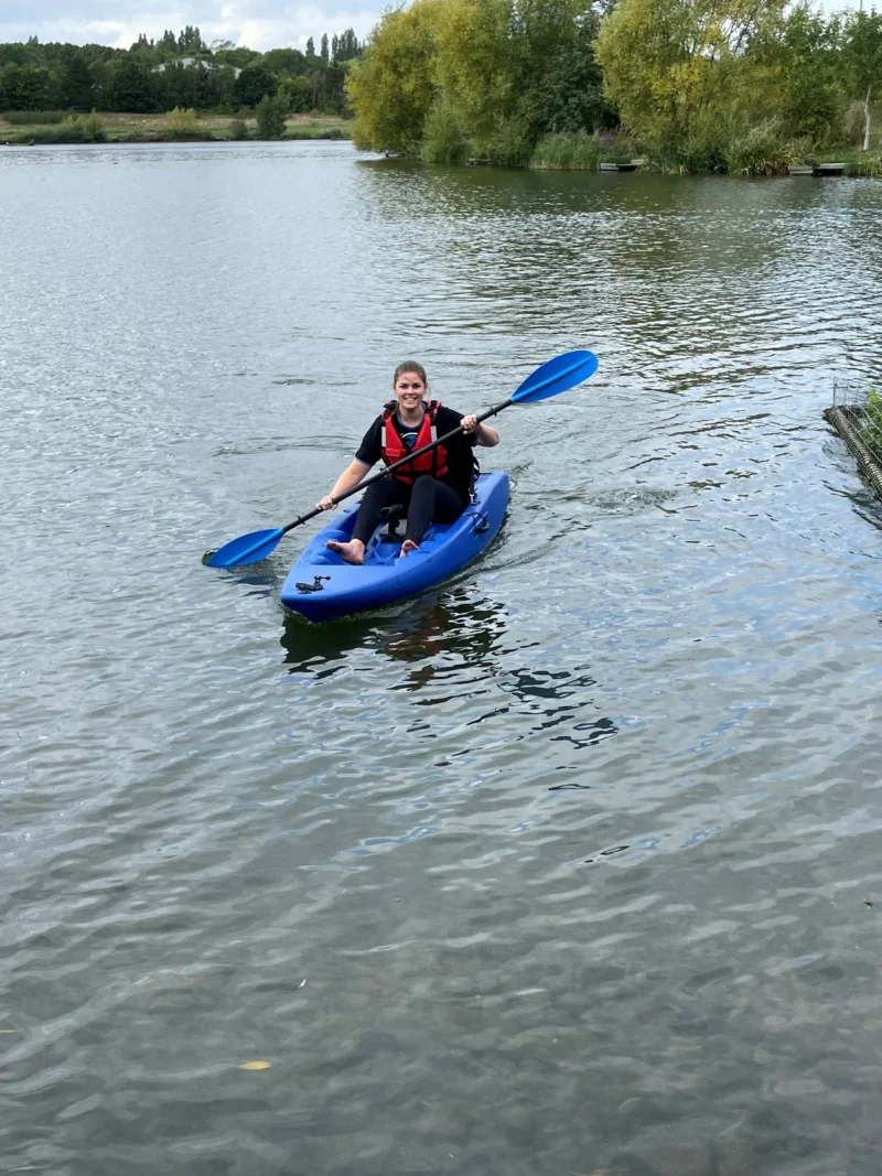 Riber Photon Sit On Top Kayak With Paddle & Backrest R-1036-Burgundy - Image 4