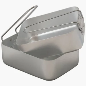 Sunncamp Army Style Aluminium Mess Tins Kit 2 Tins 1.3 1 Litre Folding Handle