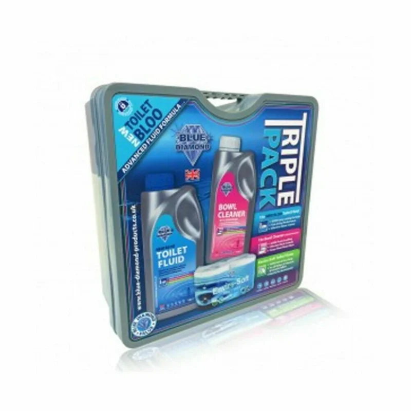 Blue Diamond New Bloo 1 Litre Chemical Toilet Fluids & Toilet Tissue Triple Pack - Image 3