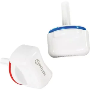 Whale Elegance Tap Shower Knobs Pack of Two White AS5122