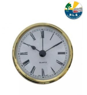 Caravan Motorhome Quartz Clock 72mm Surface Brass c/w Battery ME505