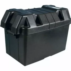 Caravan Leisure Battery Box 110amp Large With Straps Black PO585