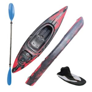 Riber Deluxe One Man Sit In Kayak - R-1018-Black/Red