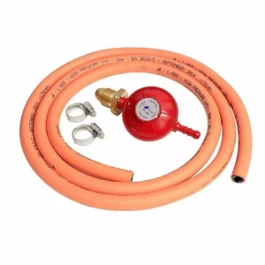 Propane Regulator With LPG Gas Hose and Hose Clips Heater Stove Set