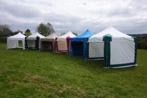 Tasty Trotter Heavy Duty 3m x 3m Gazebo Commercial 50mm Frame with Canopy & Sidewalls