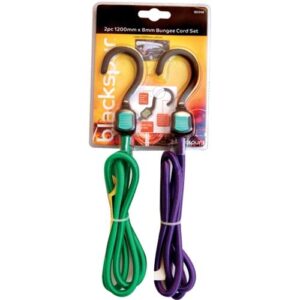 Blackspur 2pce Bungee Cord Set 1200mm x 8mm