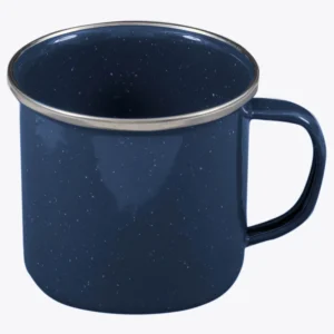 Highlander Deluxe Enamel Mug Stainless Steel Metal Blue