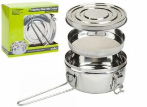 Summit 1500ml Stainless Steel Cooking Pan with Lid & Plate SUM670003