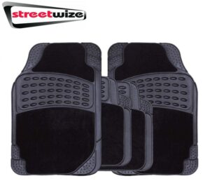 Streetwize Stellar Combination Carpet Mat Set, Carpet/Rubber, Set of 4
