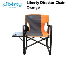 Liberty Camping Director's Chair Orange Folding Side Table Caravan Motorhome