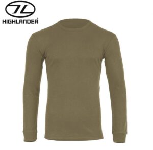 Highlander Mens Thermal Base Layer Long Sleeve Shirt Ranger Green