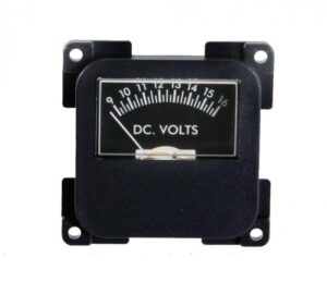PowerPart Black C-Line 12 Volt Meter Caravan Motorhome PO408