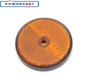 Reflective Circle 60mm Orange Caravan Motorhome Campervan