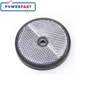 Reflective Circle 60mm White Caravan Motorhome - WB354