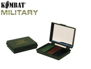 Kombat 3 Colour Face Paint Make-up Camo Cream & Mirror Camouflage