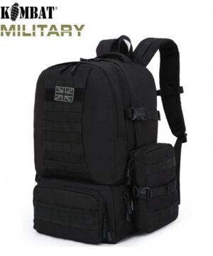 Kombat UK Black Expedition Pack 50L Military Tactical Molle Backpack Rucksack