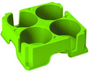 Muggi Multi 4 Cup Holder Non Slip Base Lime Green Camping Caravan Home