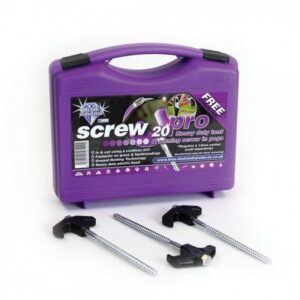 Blue Diamond Heavy Duty Screw Ground Pegs Pro Hooks- 20 Pack PEG223