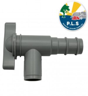 Grey 28mm Waste Water Drainage Tap Outlet Caravan Motorhome Campervan