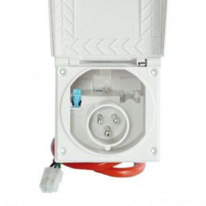 Mains Hook Up Inlet Socket WhitePre WiredCamper / Caravan / Van
