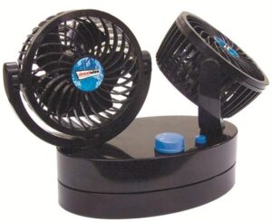 Streetwize SWCF5 Twin Cyclone Car 12v Oscillating Fan / Cooler