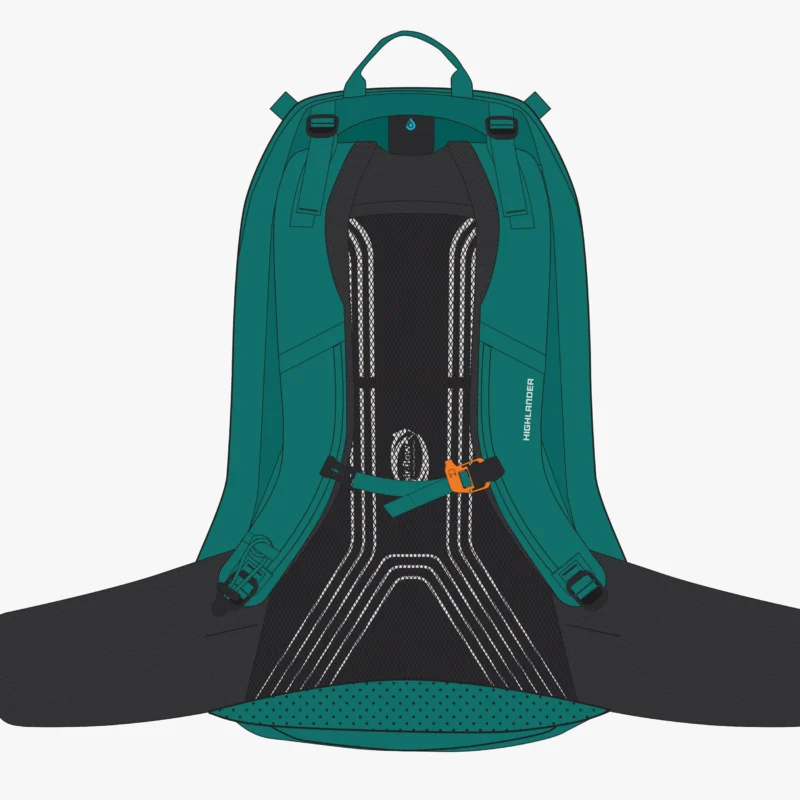 Highlander VEGA Rucksack 40L Women's Teal or Graphite RUC290L - Image 7