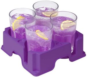 Muggi Multi 4 Cup Holder Non Slip Base Purple Cup Holder
