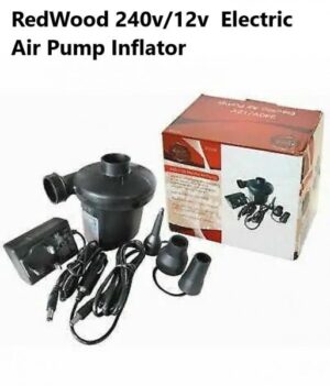 RedWood 240v/12v Electric Air Pump Inflator Air Beds Inflatables Camping BBPU104