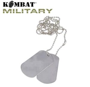 Kombat UK Military Dog Tags Army ID Tag Necklace Mens