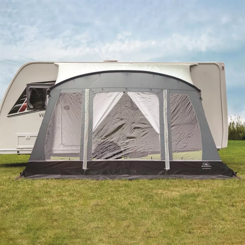 Sunncamp Swift 390 SC Caravan Porch Awning With Rear Upright Pads Grey - Image 6
