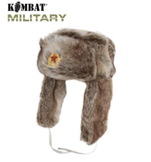 Kombat UK Cossack Hat Military Army Lined Warm Winter Acrylic Fur Grey