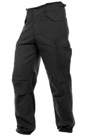 Highlander Combat Trousers M65 US Army Hunting Fishing Hiking Ripstop Black