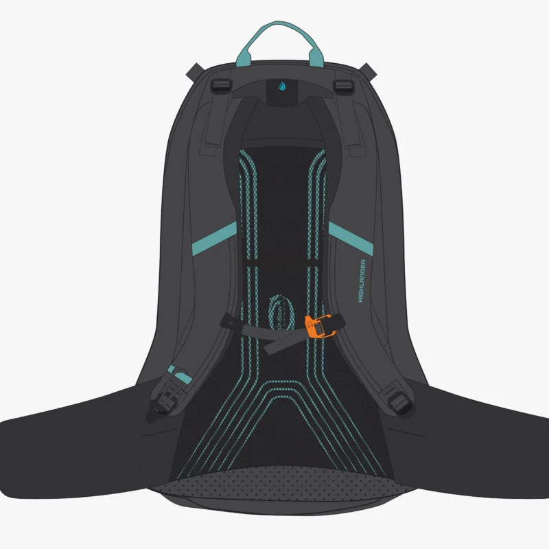 Highlander VEGA Rucksack 40L Women's Teal or Graphite RUC290L - Image 9