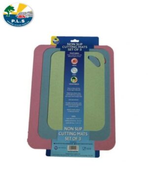 PLS Set of 3 Non Slip Colour Coded Chopping Boards HW1000