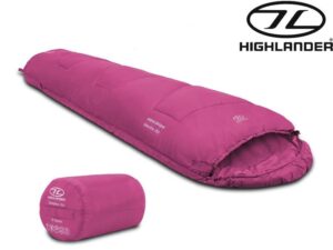 Highlander Sleepline Adults Mummy Sleeping Bag 2 Season Pink SB035-PK