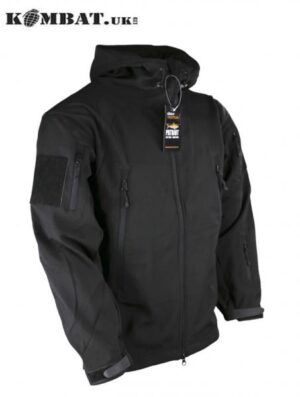 Kombat UK PATRIOT Tactical Soft Shell Jacket Military Army Style Black