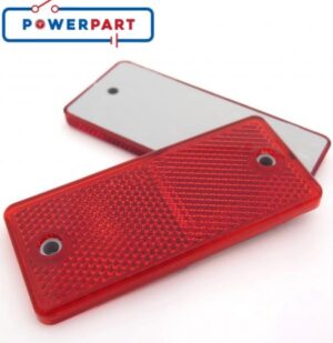 Reflective Rectangle 95mm x 60mm Red Caravan Motorhome Campervan