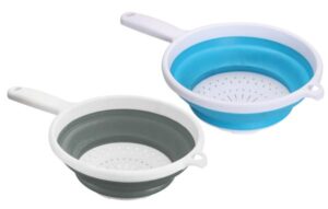 Quest Collapsible Wares Strainer Colander Grey / White